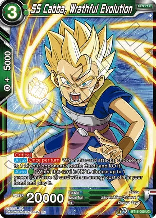 SS Cabba, Wrathful Evolution (BT16-059) [Realm of the Gods] | Shuffle n Cut Hobbies & Games
