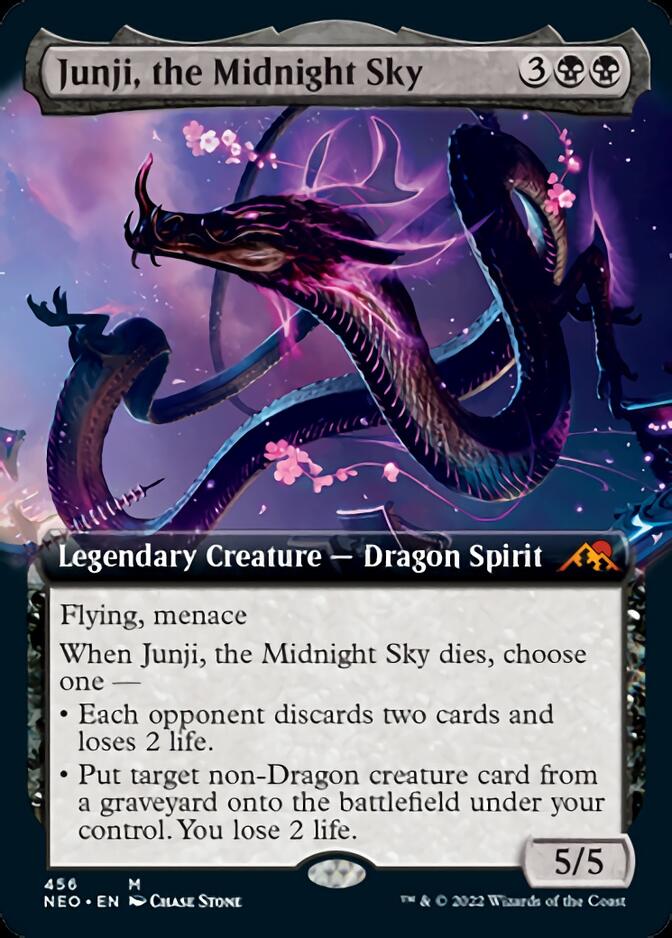 Junji, the Midnight Sky (Extended Art) [Kamigawa: Neon Dynasty] | Shuffle n Cut Hobbies & Games