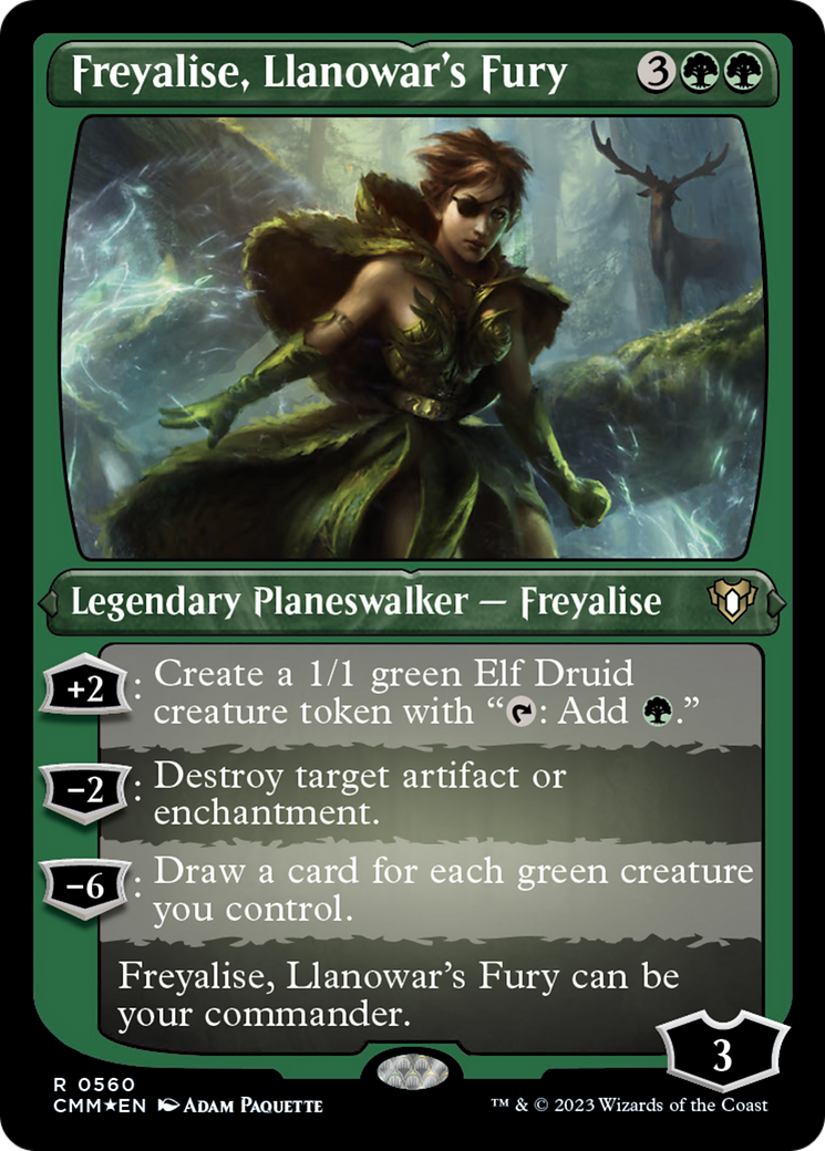 Freyalise, Llanowar's Fury (Foil Etched) [Commander Masters] | Shuffle n Cut Hobbies & Games