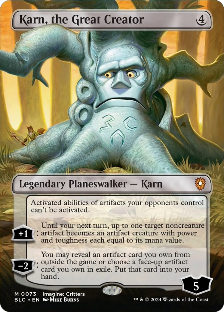 Karn, the Great Creator (Borderless) [Bloomburrow Commander] | Shuffle n Cut Hobbies & Games