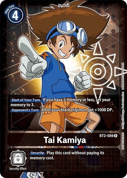 Tai Kamiya [BT2-089] (Official Tournament Pack Vol.3) [Release Special Booster Promos] | Shuffle n Cut Hobbies & Games