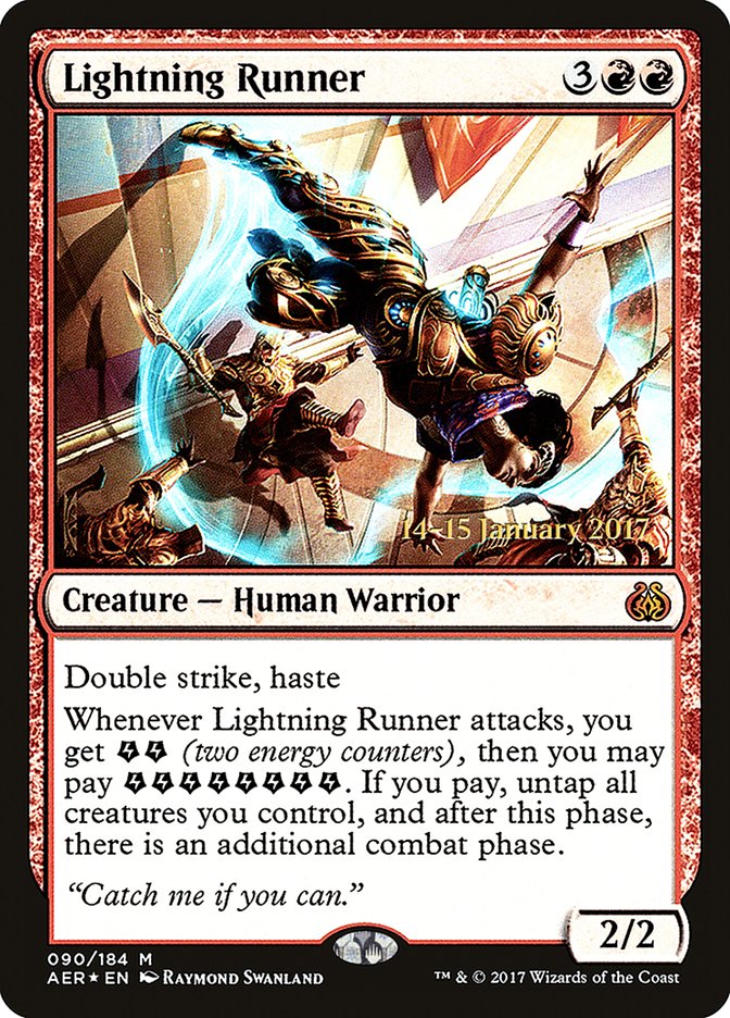 Lightning Runner [Aether Revolt Prerelease Promos] | Shuffle n Cut Hobbies & Games