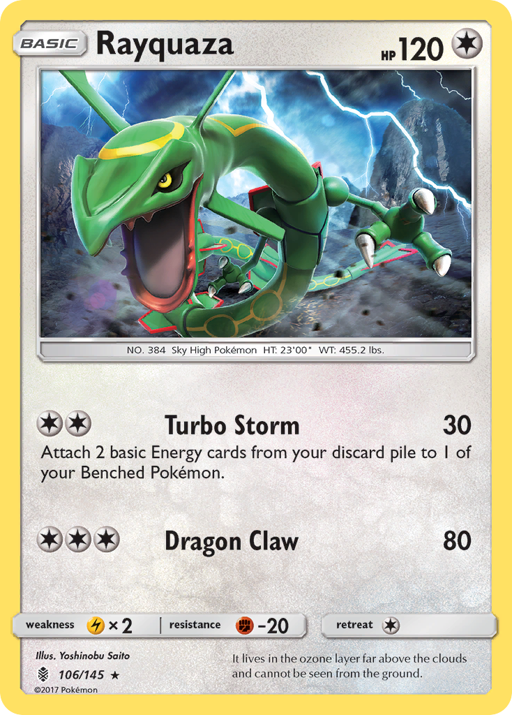 Rayquaza (106/145) [Sun & Moon: Guardians Rising] | Shuffle n Cut Hobbies & Games