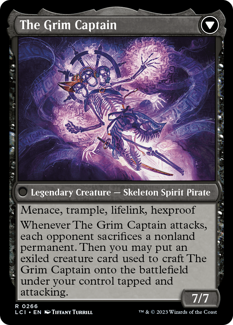 Throne of the Grim Captain // The Grim Captain [The Lost Caverns of Ixalan Prerelease Cards] | Shuffle n Cut Hobbies & Games