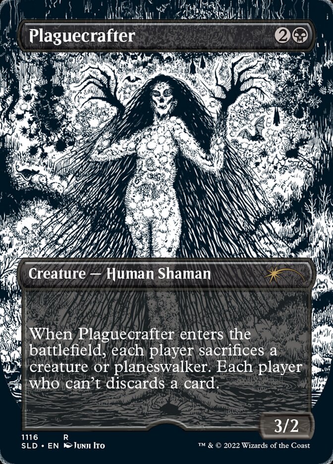 Plaguecrafter (Borderless Etched Foil) [Secret Lair Drop Series] | Shuffle n Cut Hobbies & Games