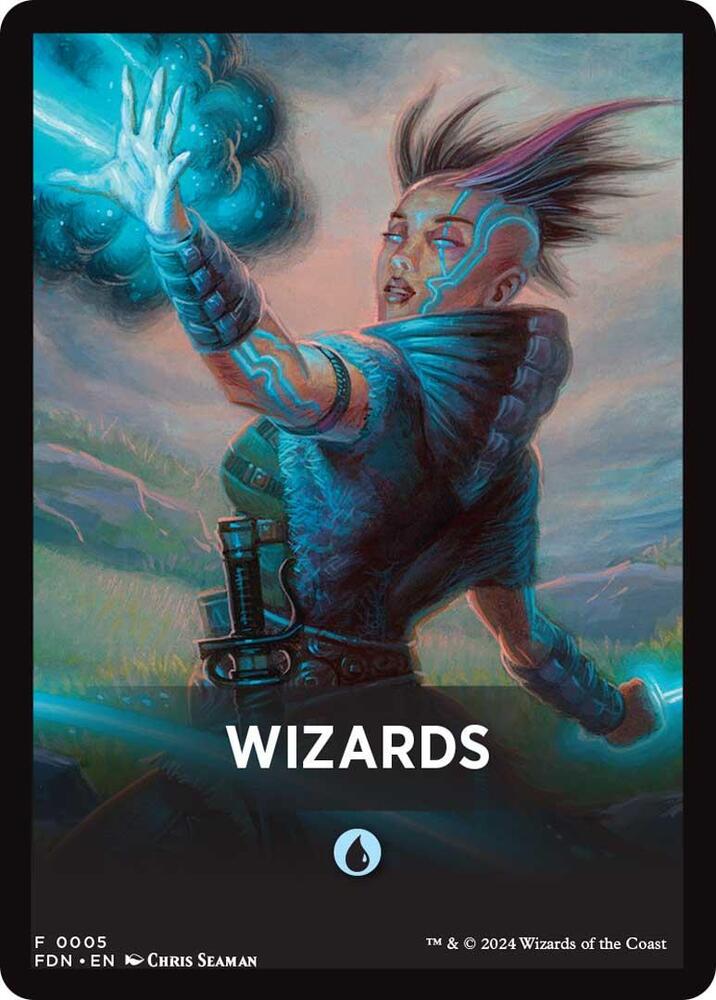 Wizards Theme Card [Foundations Tokens] | Shuffle n Cut Hobbies & Games