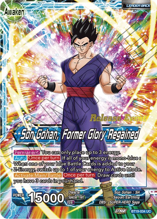 Son Gohan // Son Gohan, Former Glory Regained (Fighter's Ambition Holiday Pack) (BT19-034) [Tournament Promotion Cards] | Shuffle n Cut Hobbies & Games