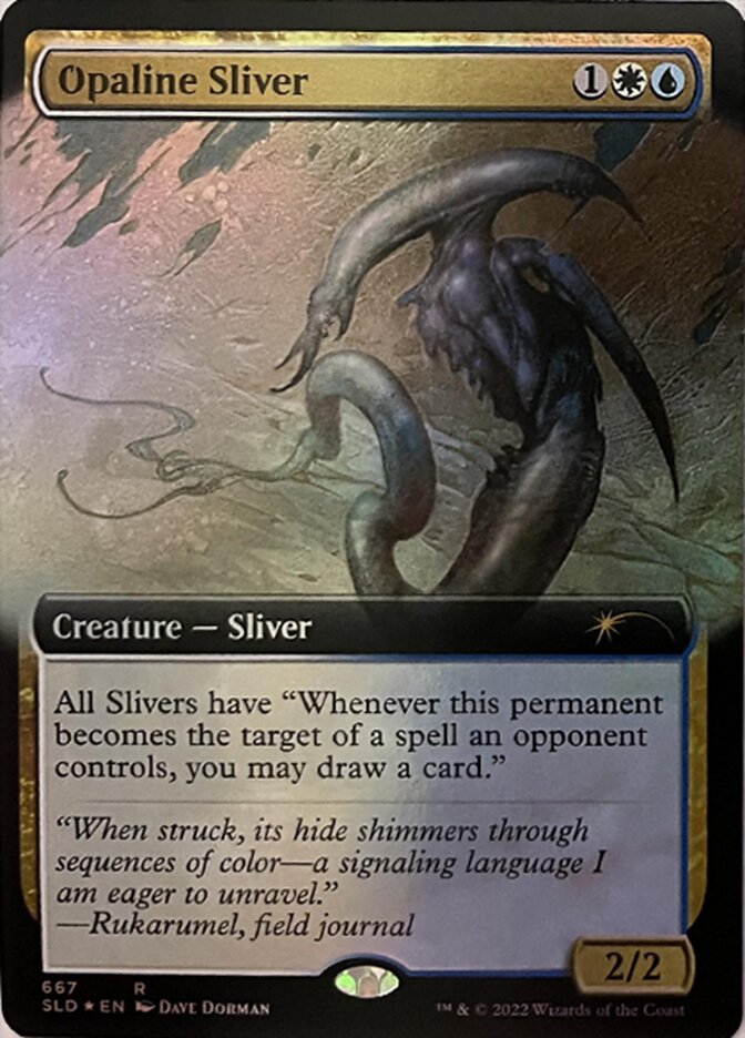 Opaline Sliver (Extended Art) [Secret Lair Drop Promos] | Shuffle n Cut Hobbies & Games