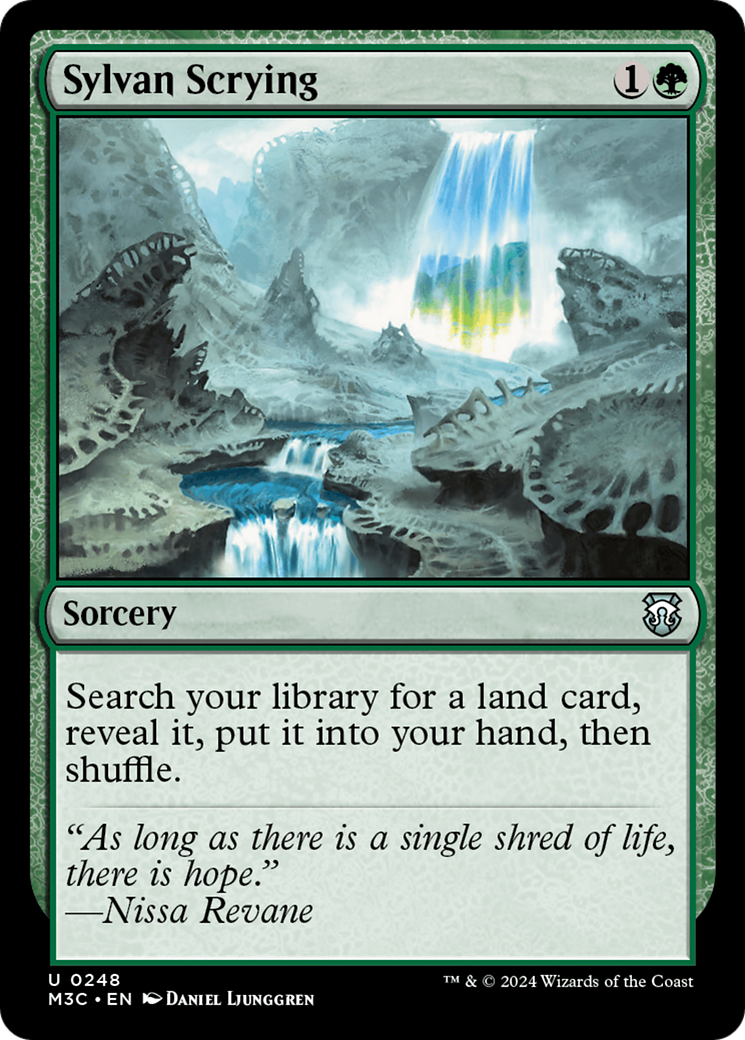 Sylvan Scrying (Ripple Foil) [Modern Horizons 3 Commander] | Shuffle n Cut Hobbies & Games