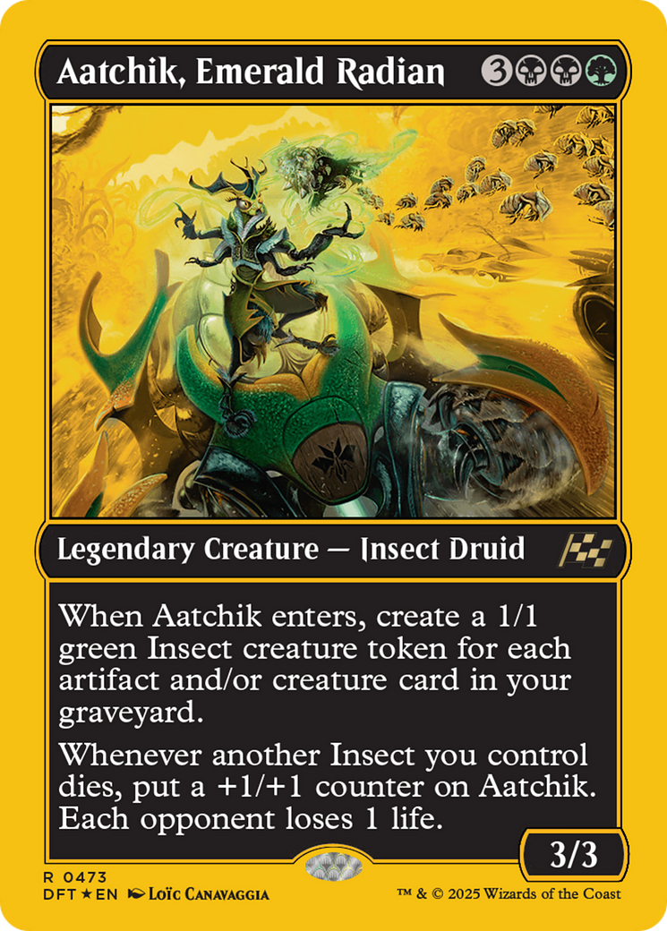 Aatchik, Emerald Radian (First-Place Foil) [Aetherdrift] | Shuffle n Cut Hobbies & Games