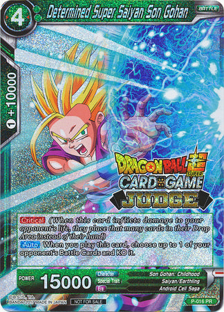 Determined Super Saiyan Son Gohan (P-016) [Judge Promotion Cards] | Shuffle n Cut Hobbies & Games