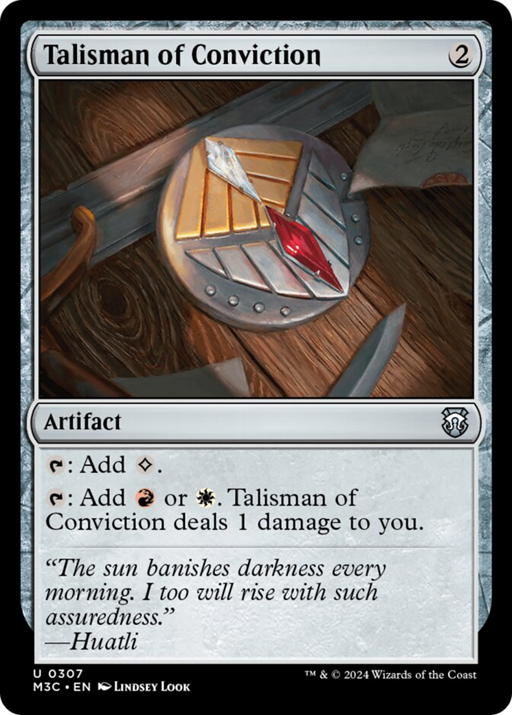 Talisman of Conviction (Ripple Foil) [Modern Horizons 3 Commander] | Shuffle n Cut Hobbies & Games