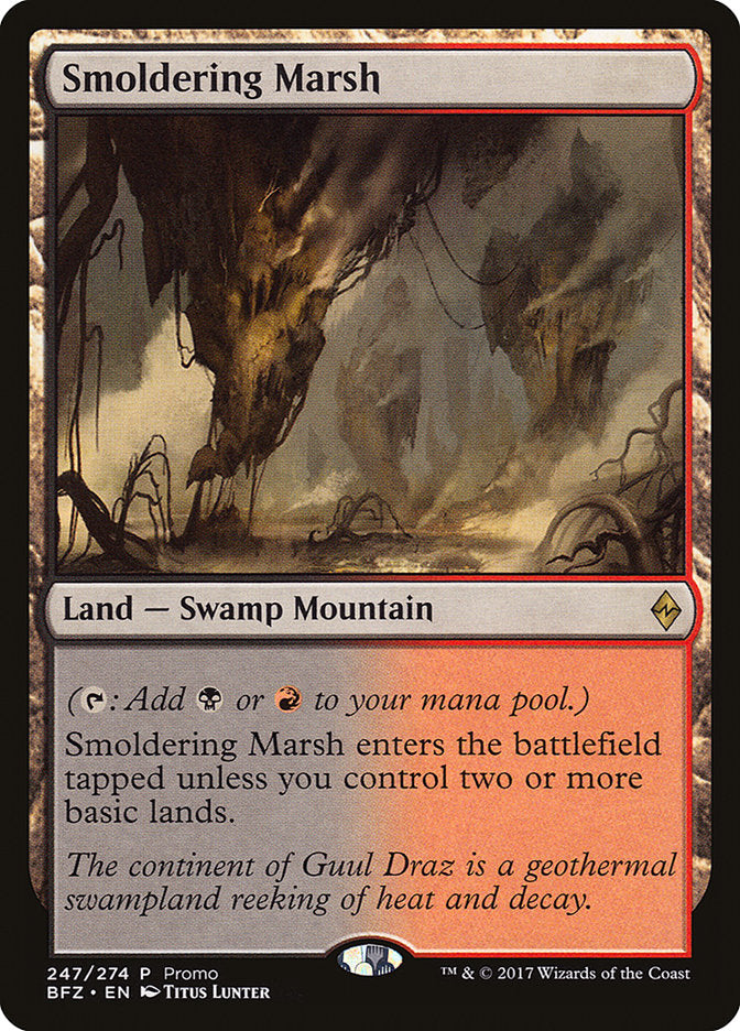 Smoldering Marsh (Promo) [Standard Showdown Promos] | Shuffle n Cut Hobbies & Games