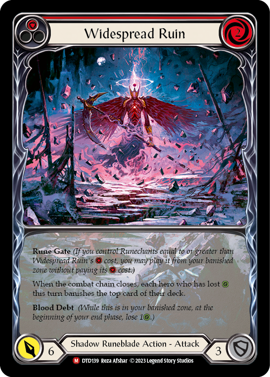 Widespread Ruin (Extended Art) [DTD139] (Dusk Till Dawn)  Rainbow Foil | Shuffle n Cut Hobbies & Games