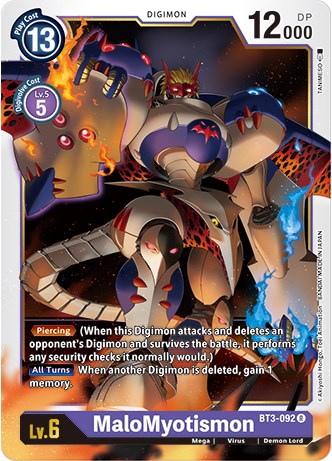 MaloMyotismon [BT3-092] (Revision Pack 2021) [Release Special Booster Promos] | Shuffle n Cut Hobbies & Games