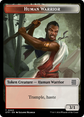 Human Warrior // Plot Double-Sided Token [Outlaws of Thunder Junction: Breaking News Tokens] | Shuffle n Cut Hobbies & Games