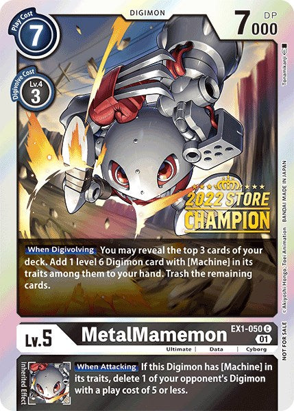 MetalMamemon [EX1-050] (2022 Store Champion) [Classic Collection Promos] | Shuffle n Cut Hobbies & Games