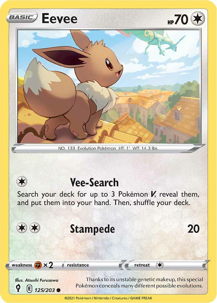 Eevee (125/203) [Sword & Shield: Evolving Skies] | Shuffle n Cut Hobbies & Games