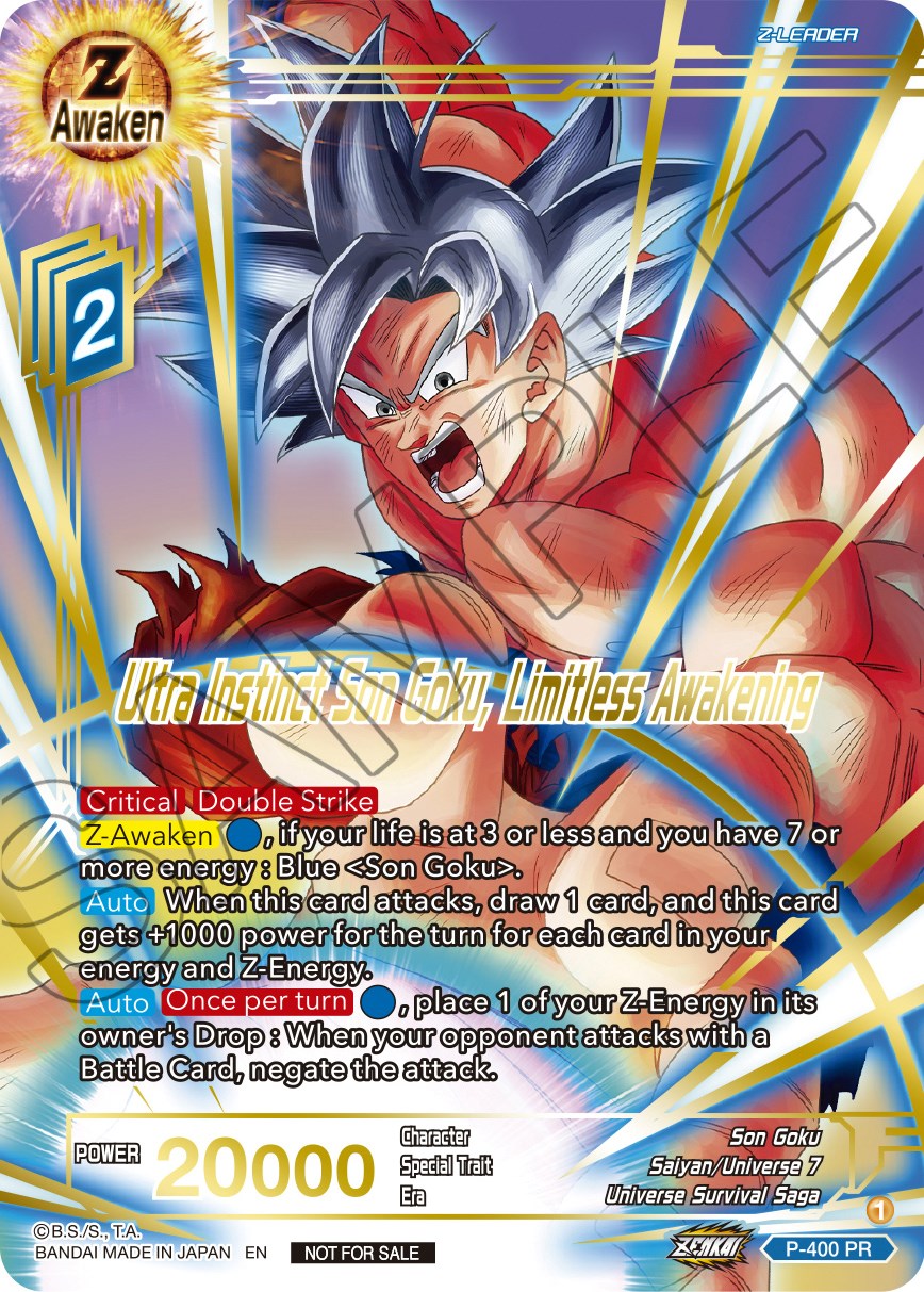 Ultra Instinct Son Goku, Limitless Awakening (Gold-Stamped) (P-400) [Promotion Cards] | Shuffle n Cut Hobbies & Games