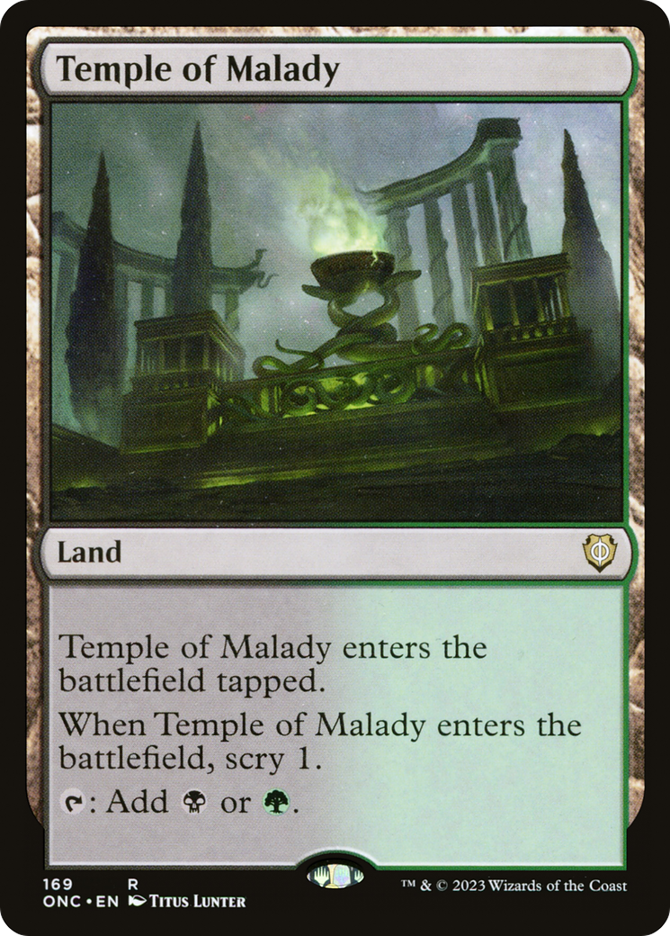 Temple of Malady [Phyrexia: All Will Be One Commander] | Shuffle n Cut Hobbies & Games