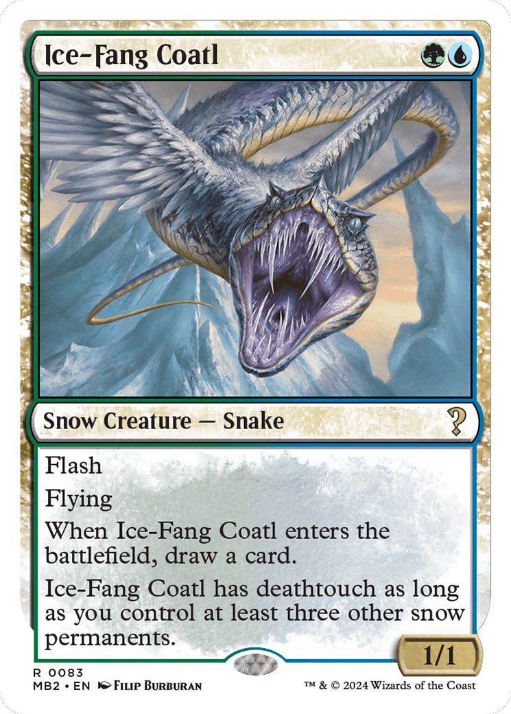 Ice-Fang Coatl (White Border) [Mystery Booster 2] | Shuffle n Cut Hobbies & Games