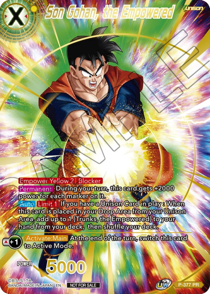 Son Gohan, the Empowered (Gold Stamped) (P-377) [Promotion Cards] | Shuffle n Cut Hobbies & Games