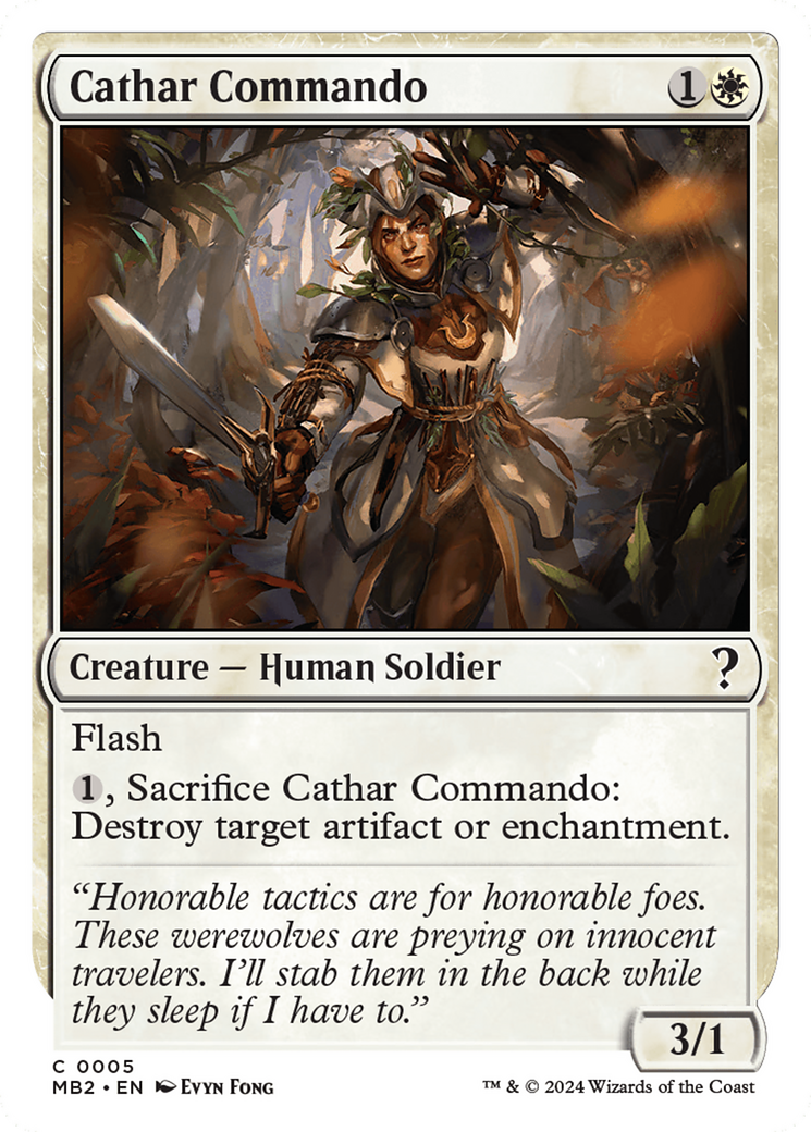 Cathar Commando (White Border) [Mystery Booster 2] | Shuffle n Cut Hobbies & Games