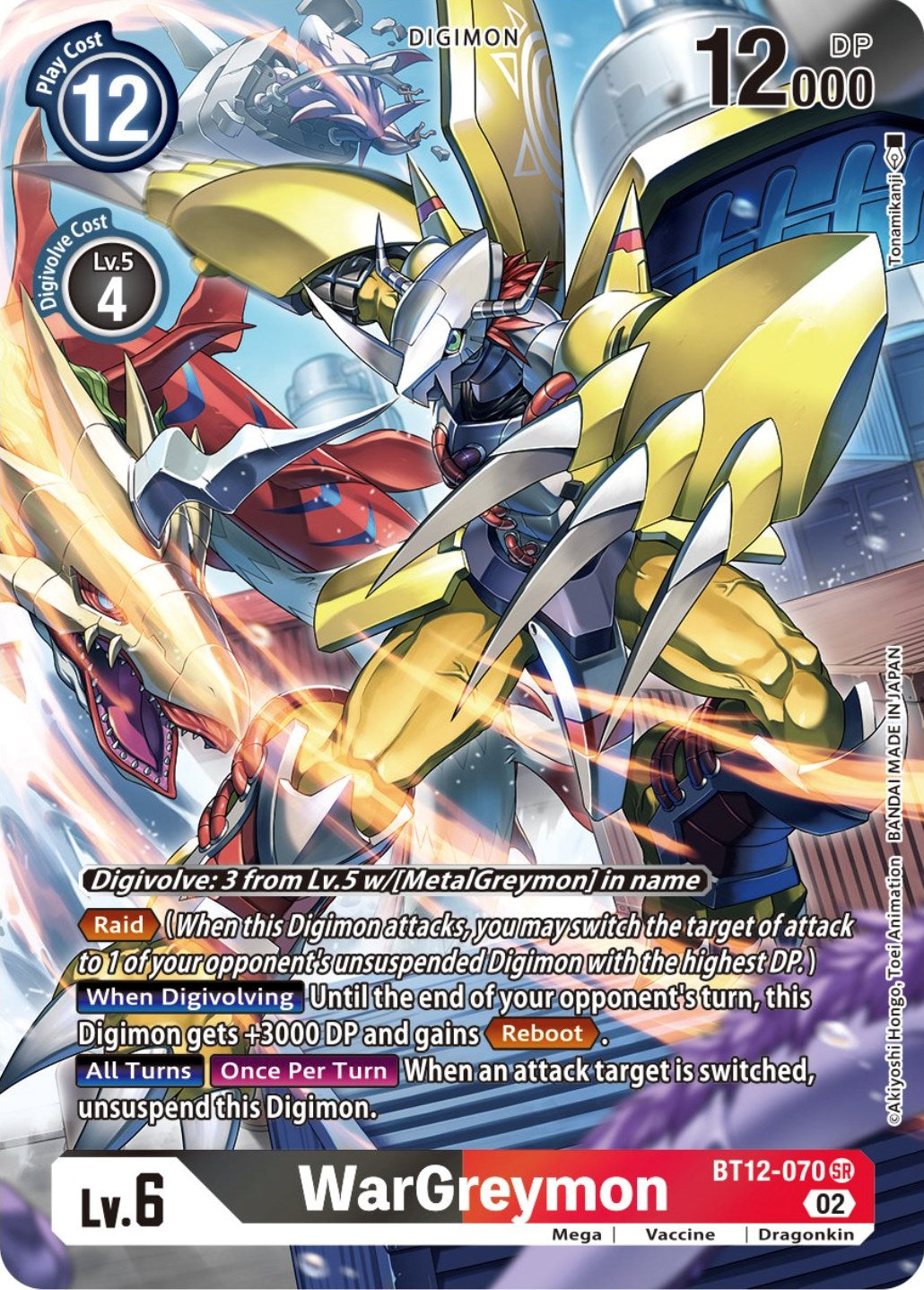 WarGreymon [BT12-070] (Alternate Art) [Across Time] | Shuffle n Cut Hobbies & Games