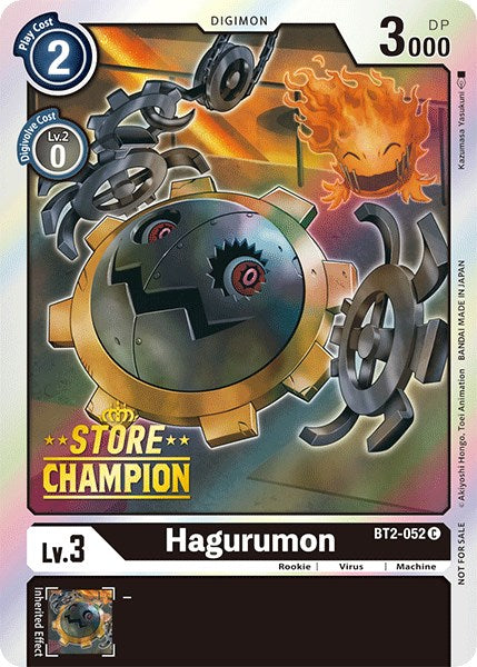 Hagurumon [BT2-052] (Store Champion) [Release Special Booster Promos] | Shuffle n Cut Hobbies & Games