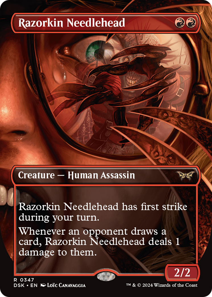 Razorkin Needlehead (Borderless) [Duskmourn: House of Horror] | Shuffle n Cut Hobbies & Games