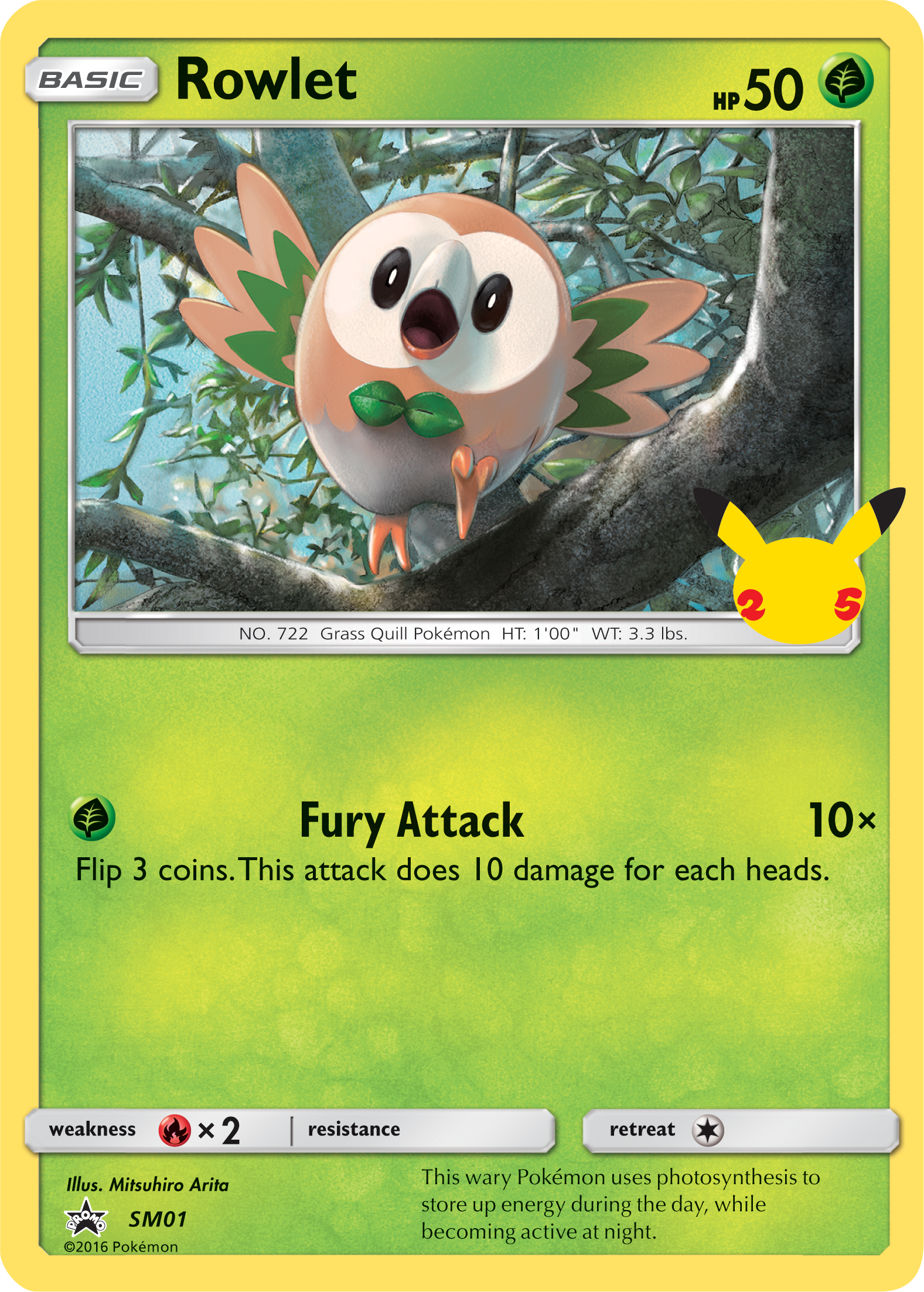 Rowlet (SM01) (Jumbo Card) [First Partner Pack] | Shuffle n Cut Hobbies & Games