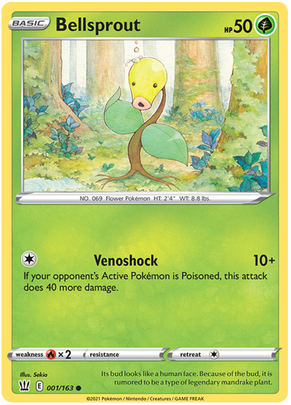 Bellsprout (001/163) [Sword & Shield: Battle Styles] | Shuffle n Cut Hobbies & Games