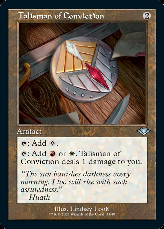 Talisman of Conviction (Retro Foil Etched) [Modern Horizons] | Shuffle n Cut Hobbies & Games