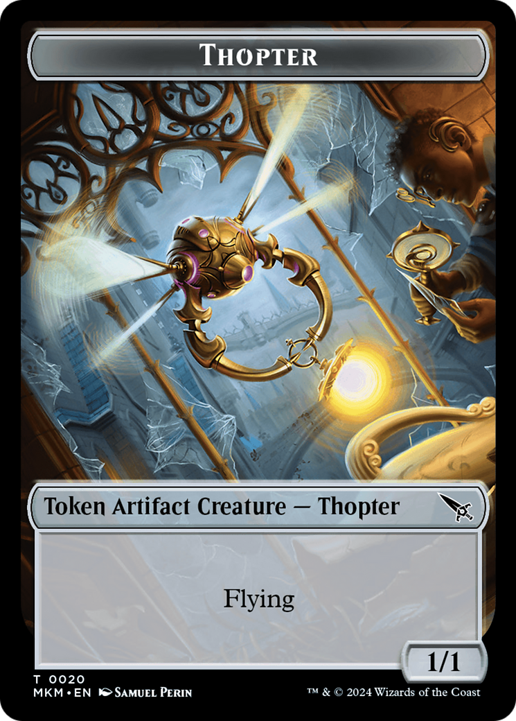 Thopter (0020) // Plant Double-Sided Token [Murders at Karlov Manor Tokens] | Shuffle n Cut Hobbies & Games