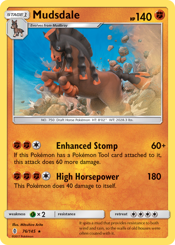 Mudsdale (76/145) [Sun & Moon: Guardians Rising] | Shuffle n Cut Hobbies & Games