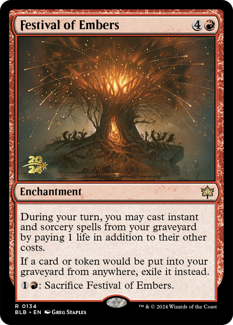 Festival of Embers [Bloomburrow Prerelease Promos] | Shuffle n Cut Hobbies & Games