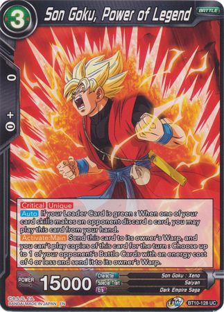 Son Goku, Power of Legend (BT10-128) [Rise of the Unison Warrior 2nd Edition] | Shuffle n Cut Hobbies & Games