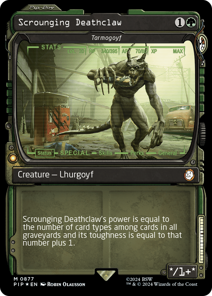 Scrounging Deathclaw - Tarmogoyf (Showcase) (Surge Foil) [Fallout] | Shuffle n Cut Hobbies & Games