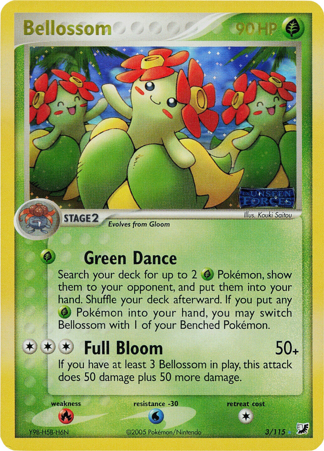 Bellossom (3/115) (Stamped) [EX: Unseen Forces] | Shuffle n Cut Hobbies & Games