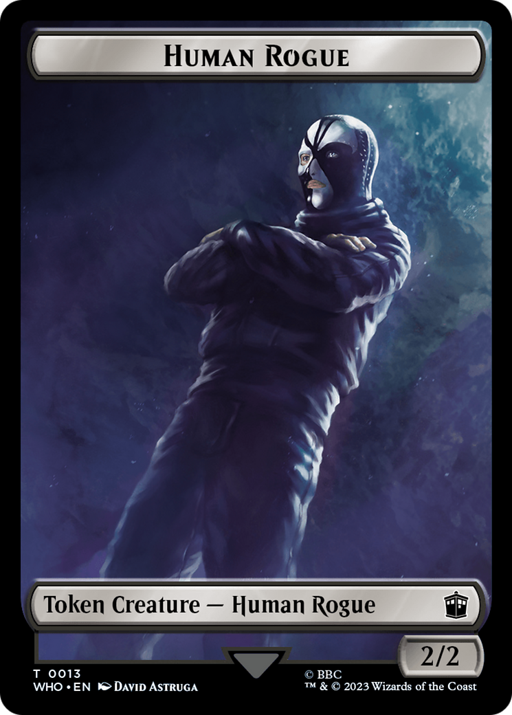 Human Rogue // Clue (0022) Double-Sided Token [Doctor Who Tokens] | Shuffle n Cut Hobbies & Games