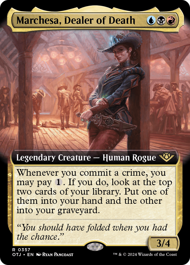 Marchesa, Dealer of Death (Extended Art) [Outlaws of Thunder Junction] | Shuffle n Cut Hobbies & Games