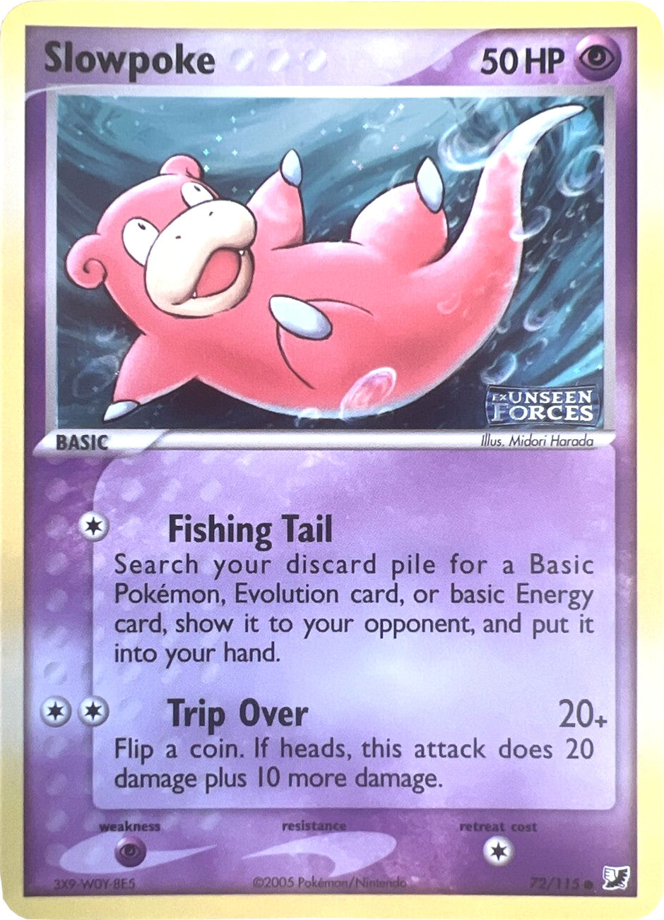 Slowpoke (72/115) (Stamped) [EX: Unseen Forces] | Shuffle n Cut Hobbies & Games