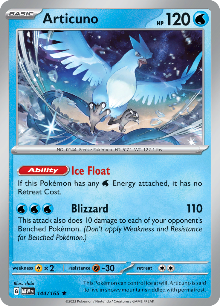 Articuno (144/165) [Scarlet & Violet 151] | Shuffle n Cut Hobbies & Games