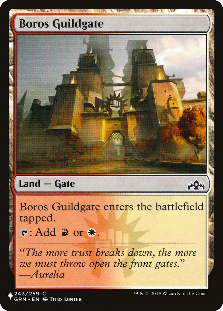 Boros Guildgate [The List] | Shuffle n Cut Hobbies & Games