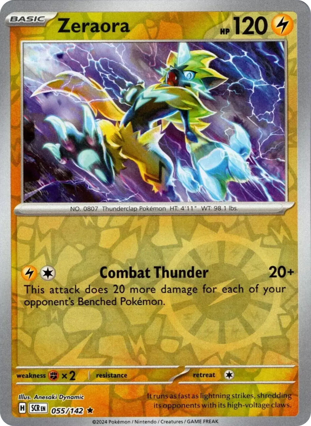 Zeraora (055/142) [Scarlet & Violet: Stellar Crown] | Shuffle n Cut Hobbies & Games