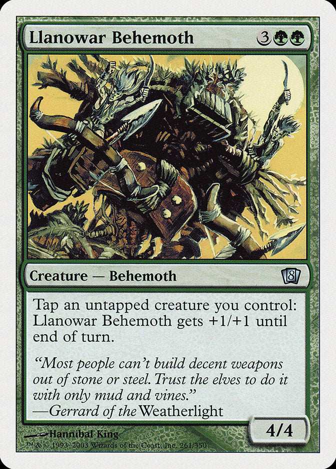 Llanowar Behemoth (8th Edition) [Oversize Cards] | Shuffle n Cut Hobbies & Games