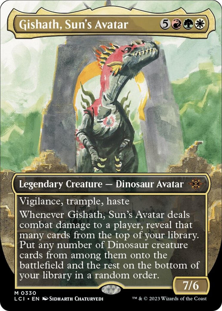 Gishath, Sun's Avatar (Borderless) [The Lost Caverns of Ixalan] | Shuffle n Cut Hobbies & Games