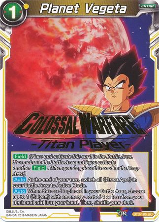 Planet Vegeta (Titan Player Stamped) (BT3-105) [Tournament Promotion Cards] | Shuffle n Cut Hobbies & Games