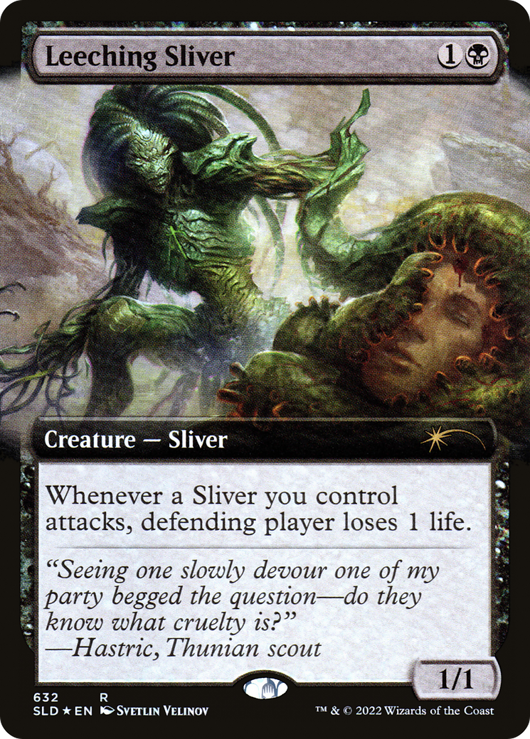 Leeching Sliver (Extended Art) [Secret Lair Drop Promos] | Shuffle n Cut Hobbies & Games