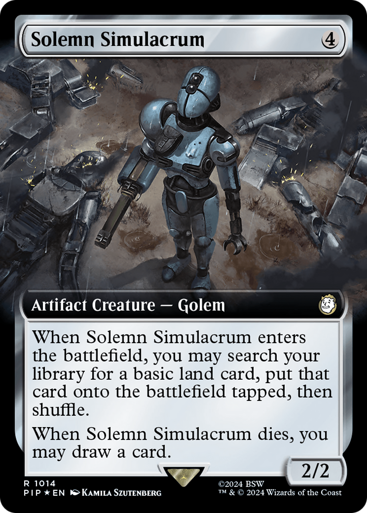 Solemn Simulacrum (Extended Art) (Surge Foil) [Fallout] | Shuffle n Cut Hobbies & Games